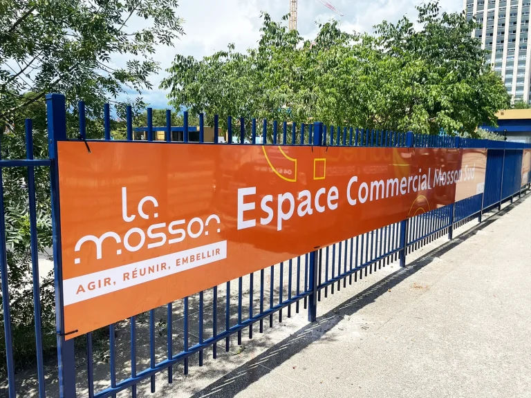 Habillage d’une palissade publicitaire de chantier pour SA3M à Montpellier