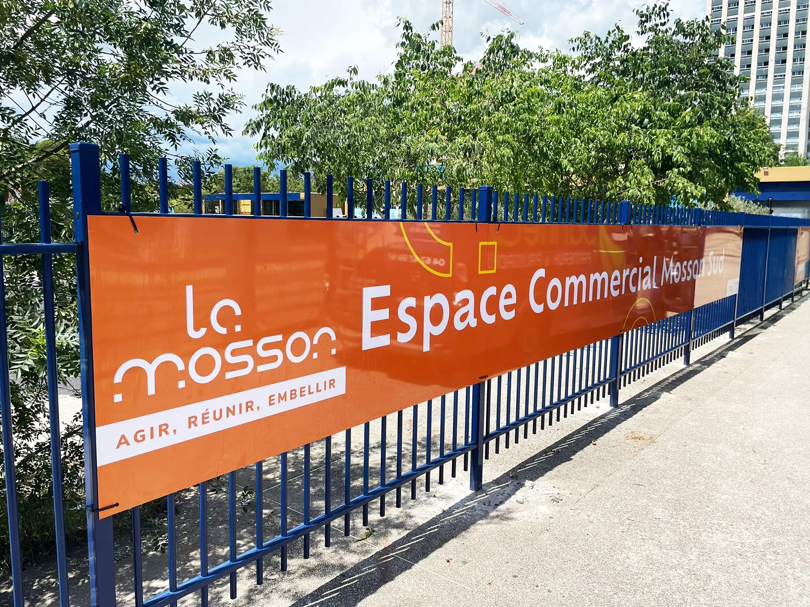 Habillage d’une palissade publicitaire de chantier pour SA3M à Montpellier